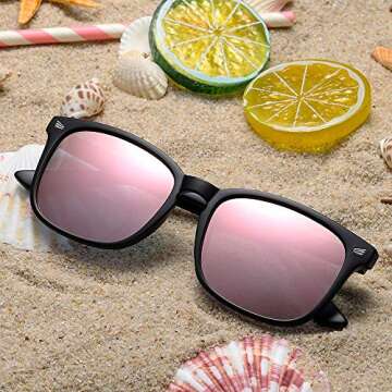 DUSHINE Women's Polarized Sunglasses UV400 Protection Stylish Design