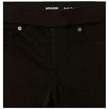 Amazon Essentials Women's Mid-Rise Stretch Pull-On Jegging (Available in Plus Size), Black, 4 Short