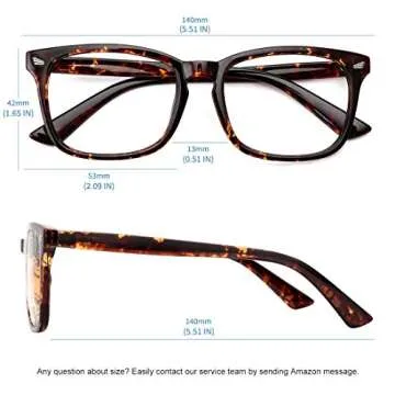 MEETSUN Blue Light Blocking Glasses, Anti Eye Strain Headache (Sleep Better),Computer Reading Glasses UV400 Transparent Lens (Black + Tortoise Shell Frame / 2 PACK, 53)