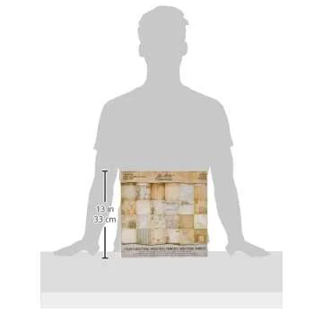 French Industrial Paper Stash by Tim Holtz Idea-ology, 36 Sheets, Double-Sided Cardstock, Various Sizes, Multicolored, TH93052