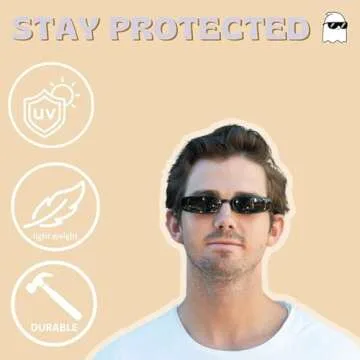 ShadyVEU Slim Classic Rectangular Fashion Sunglasses UV Protection