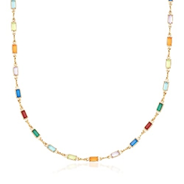 Shop Barzel Gold Plated Multi Stone Necklace Today!