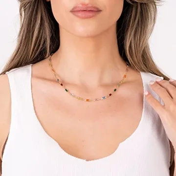 Shop Barzel Gold Plated Multi Stone Necklace Today!