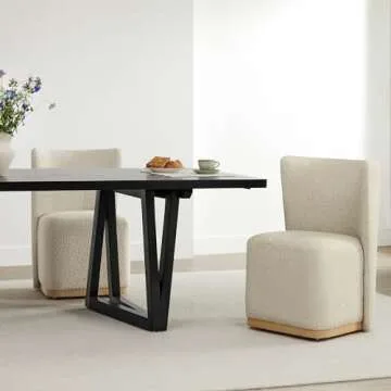 Stylish CHITA Rolling Dining Chairs Set of 2 for Chic Spaces