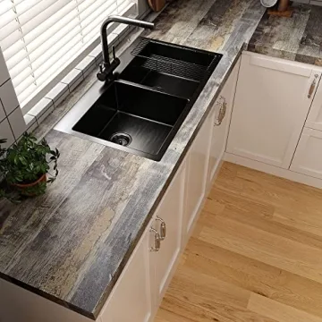 VEELIKE Weathered Grey Wood Contact Paper for Easy Home Makeover