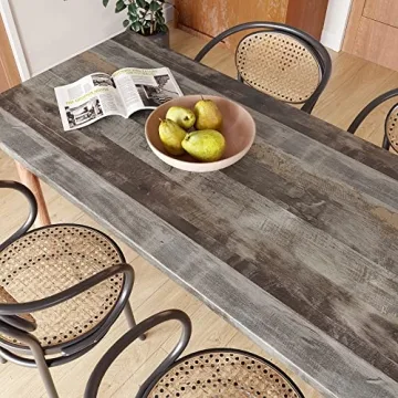 VEELIKE Weathered Grey Wood Contact Paper for Easy Home Makeover