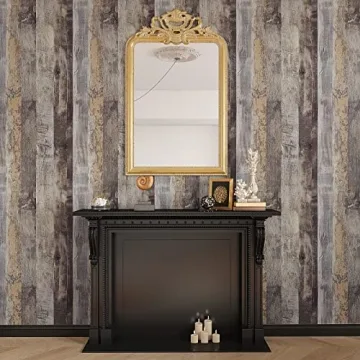 VEELIKE Weathered Grey Wood Contact Paper for Easy Home Makeover