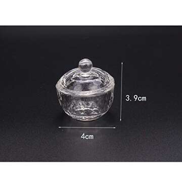 1 Piece Nail Art Glass Acrylic Dappen Dish Nail Dappen Cup Nail Art Acrylic Crystal Glass Dish Cup L...