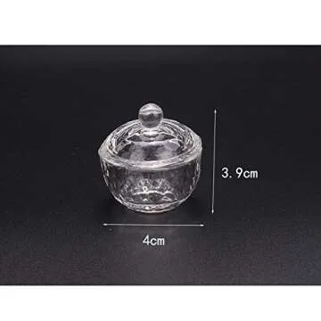 1 Piece Nail Art Glass Acrylic Dappen Dish Nail Dappen Cup Nail Art Acrylic Crystal Glass Dish Cup L...