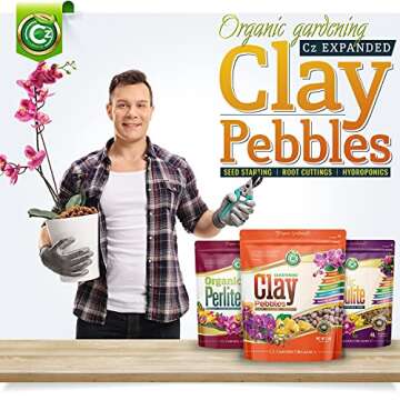 Expanded Clay Pebbles LECA Grow Media for Plants, Orchids, DWC Hydroponics, Aquaponics, Aquaculture Garden Soil Additive Conditioner Amendment Ceramsite Aggregate Cz Garden