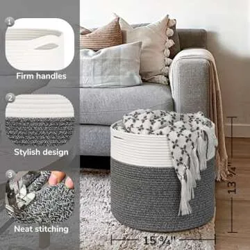 Goodpick Cotton Rope Basket for Stylish Storage Solutions