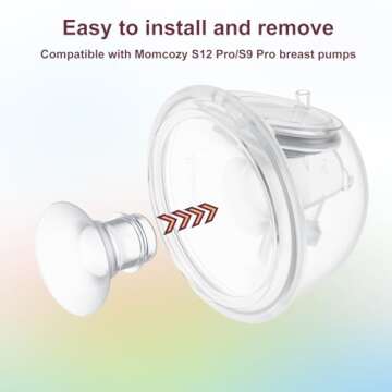 Flange Insert 17/19mm 8PCS Compatible with 24mm Flange/Shield of Most Pumps,Suitable for Momcozy/Medela/Spectra/TSRETE/Paruu Wearable Breast Pump,Reduce 24mm Tunnel Down to Correct Size,4pc/Size