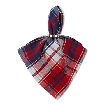 DII Americana Plaid Napkin Set for Summer Gatherings