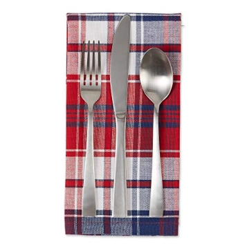DII Americana Plaid Napkin Set for Summer Gatherings