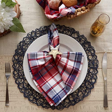 DII Americana Plaid Napkin Set for Summer Gatherings