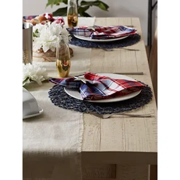 DII Americana Plaid Napkin Set for Summer Gatherings