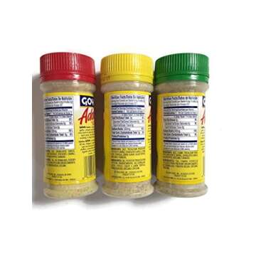 Goya Adobo seasoning,1 with Pepper, 1 with Cumin and 1 with Lemon and Pepper, 8 Ounces (3 pack, 1 of each)