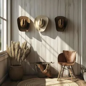 Modern JP Adhesive Hat Hooks for Cowboy Hats - 12-Pack