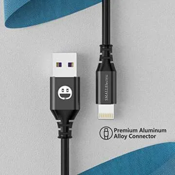 Durable 3-Pack SMALLElectric iPhone Lightning Charger Cables