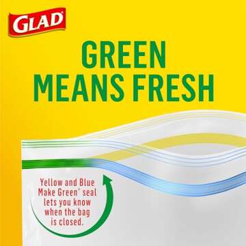 Glad Zipper Food Storage Plastic Bags, Gallon Size, 20 Count - Perfect for All Your Storage Needs