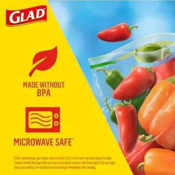 Glad Zipper Food Storage Bags - Gallon Size, 20 Count