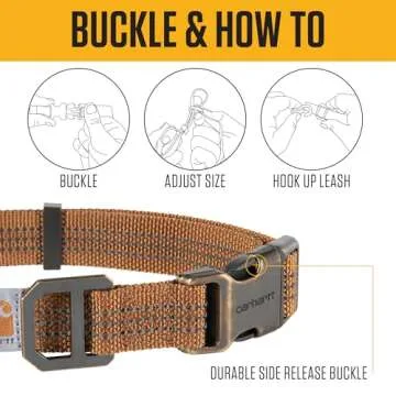 Durable Carhartt Dog Collar with Reflective Stitching