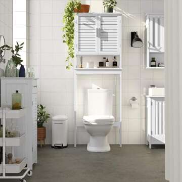 SONGMICS Over The Toilet Storage Cabinet - Stylish & Space-Saving