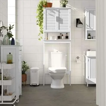 SONGMICS Over The Toilet Storage Cabinet - Stylish & Space-Saving