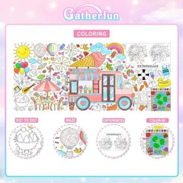 Giant Coloring Poster for Classroom Wall - Versatile 31.5 x 72 Inches Summer Activity Poster/Table C...