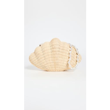 Poolside Bags Women's The Clovelly Scallop Bag, Natural, Tan, One Size
