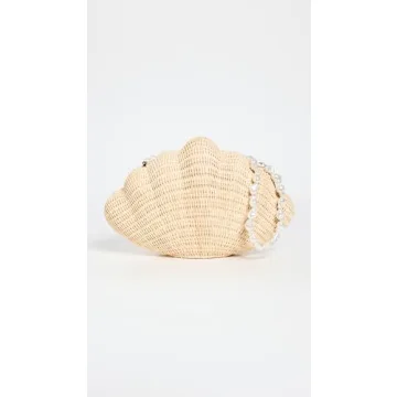 Poolside Bags Women's The Clovelly Scallop Bag, Natural, Tan, One Size