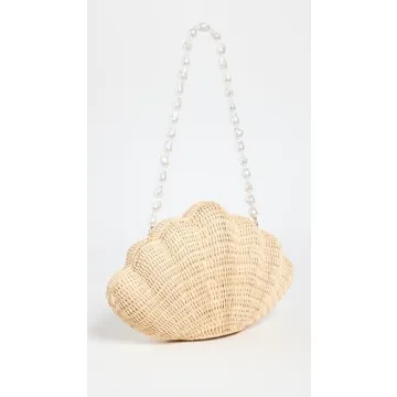 Poolside Bags Women's The Clovelly Scallop Bag, Natural, Tan, One Size