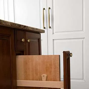 Yanxia Set of 12 Elegant Antique Brass Cabinet Knobs - Classic Round Kitchen Hardware, Vintage Drawer Pulls Sleek Retro Dresser Handles