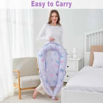 Viviland Baby Lounger Cozy Soft Cotton Nest for Infants