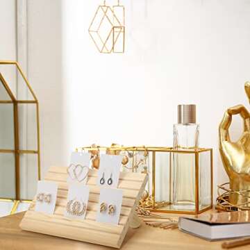 Yookeer Wooden Earring Display Stand for Stylish Organizing