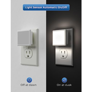 LOHAS LED Night Lights 2-Pack with Auto On/Off