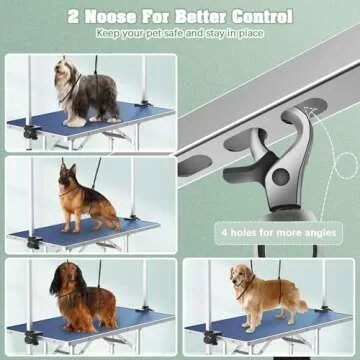 Adjustable Dog Grooming Table for Pet Care and Spa