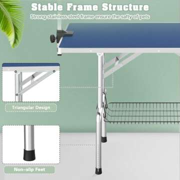 Adjustable Dog Grooming Table for Pet Care and Spa