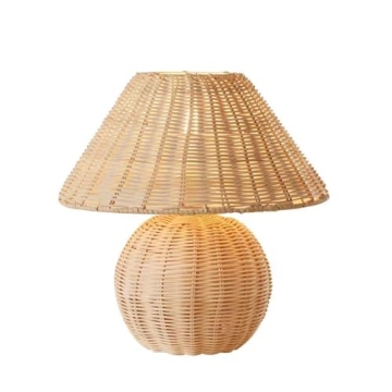 DANGGEOI Natural Rattan Table Lamp for Elegant Lighting