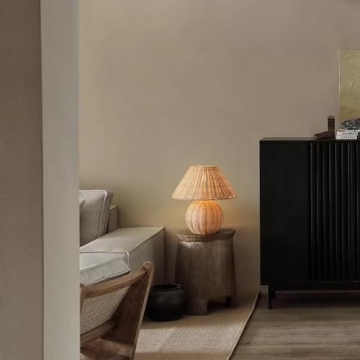 DANGGEOI Natural Rattan Table Lamp for Elegant Lighting