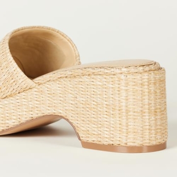 The Drop Women's Bertina Platform Slide, Natural Raffia, 7.5