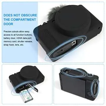 Easy Hood Case for ZV-1 Camera Removable Lens Cover,Anti-Scratch Silicone Soft Camera Case Compatible with Sony ZV-1 ZV1 Camera(Black)