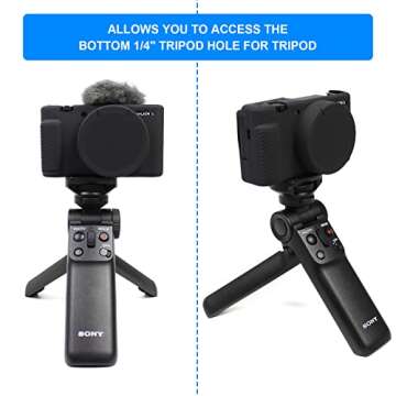 Easy Hood Case for ZV-1 Camera Removable Lens Cover,Anti-Scratch Silicone Soft Camera Case Compatible with Sony ZV-1 ZV1 Camera(Black)