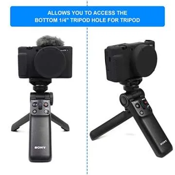 Easy Hood Case for ZV-1 Camera Removable Lens Cover,Anti-Scratch Silicone Soft Camera Case Compatible with Sony ZV-1 ZV1 Camera(Black)