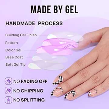 Elegant Black Press On Nails - BTArtbox Almond Style