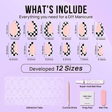 Elegant Black Press On Nails - BTArtbox Almond Style