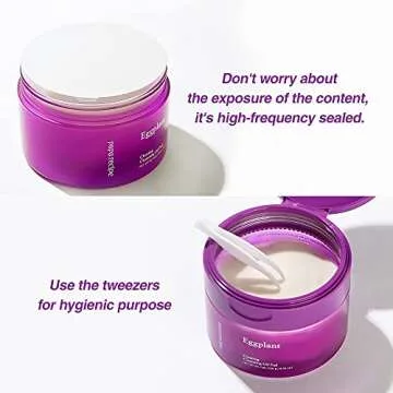 Eggplant Clearing Cleansing Oil Pad 60 pads, Makeup remover pad. Exfoliating. Simple easy quick wipe. Moisturizing cleansing oil pad