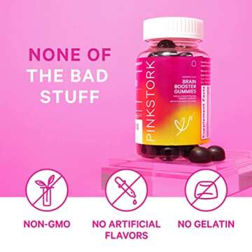 Pink Stork Brain Booster Gummies for Memory and Focus