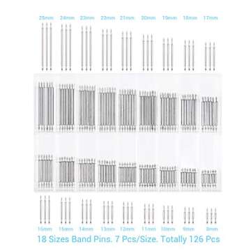 Watch Link Removal Kit, Ohuhu Upgraded 166PCS in 1 Watch Repair Kit Watch Band Tool kit Watch Pin Removal Tool Spring Bar Tool Watch Link Remover Strap Tool with 126PCS Link Pins Perfect Gifts