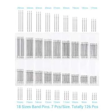 Watch Link Removal Kit, Ohuhu Upgraded 166PCS in 1 Watch Repair Kit Watch Band Tool kit Watch Pin Removal Tool Spring Bar Tool Watch Link Remover Strap Tool with 126PCS Link Pins Perfect Gifts